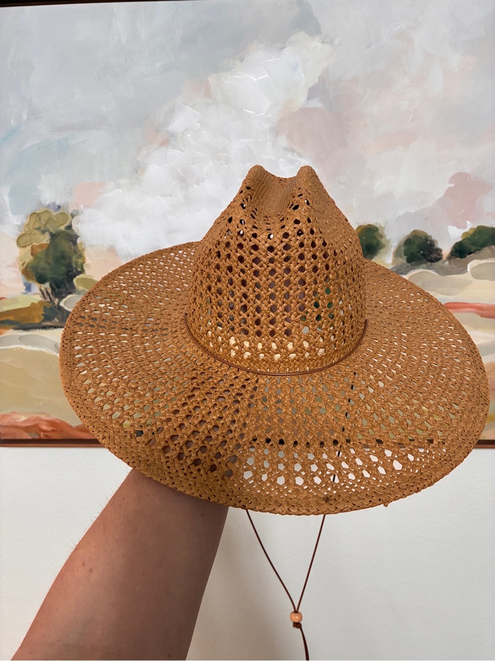 Lack Of Color Woven Straw Wide Brim Hat - Tan Brown